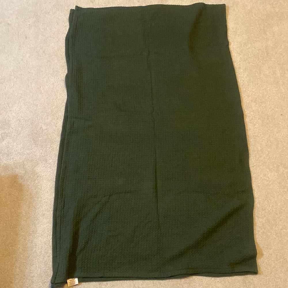 Arhaus waffle knit throw blanket